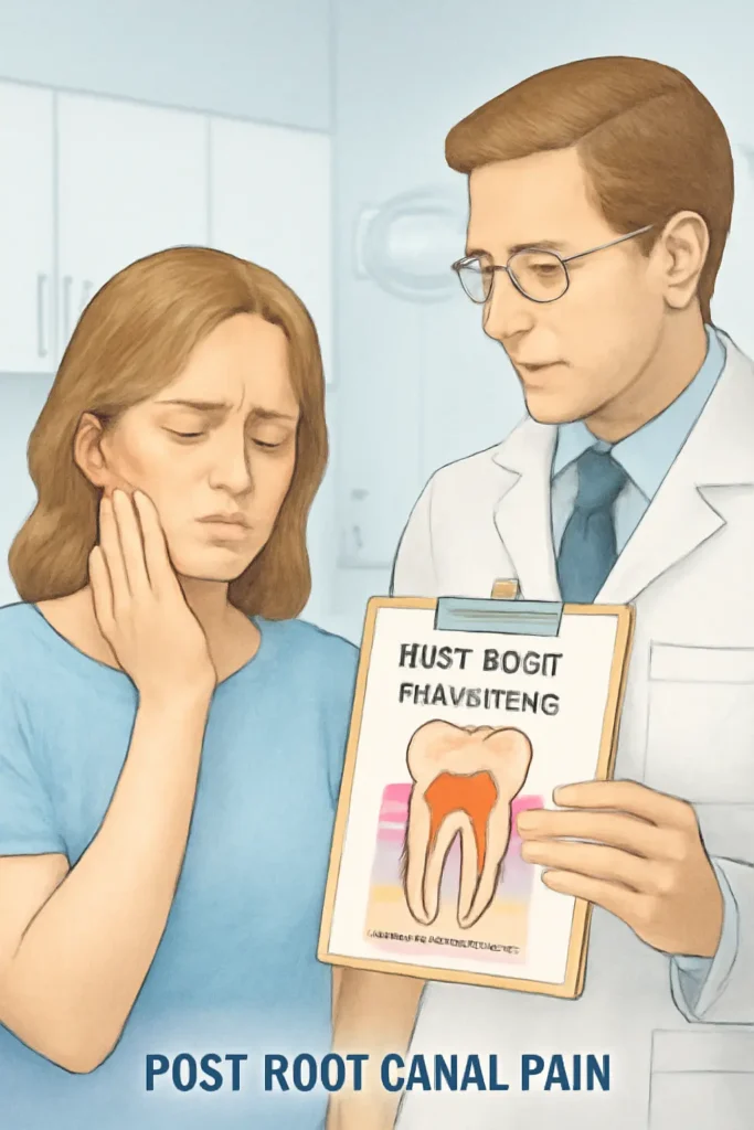 تصویر بیمار با درد بعد از عصب‌کشی در کلینیک دندانپزشکی